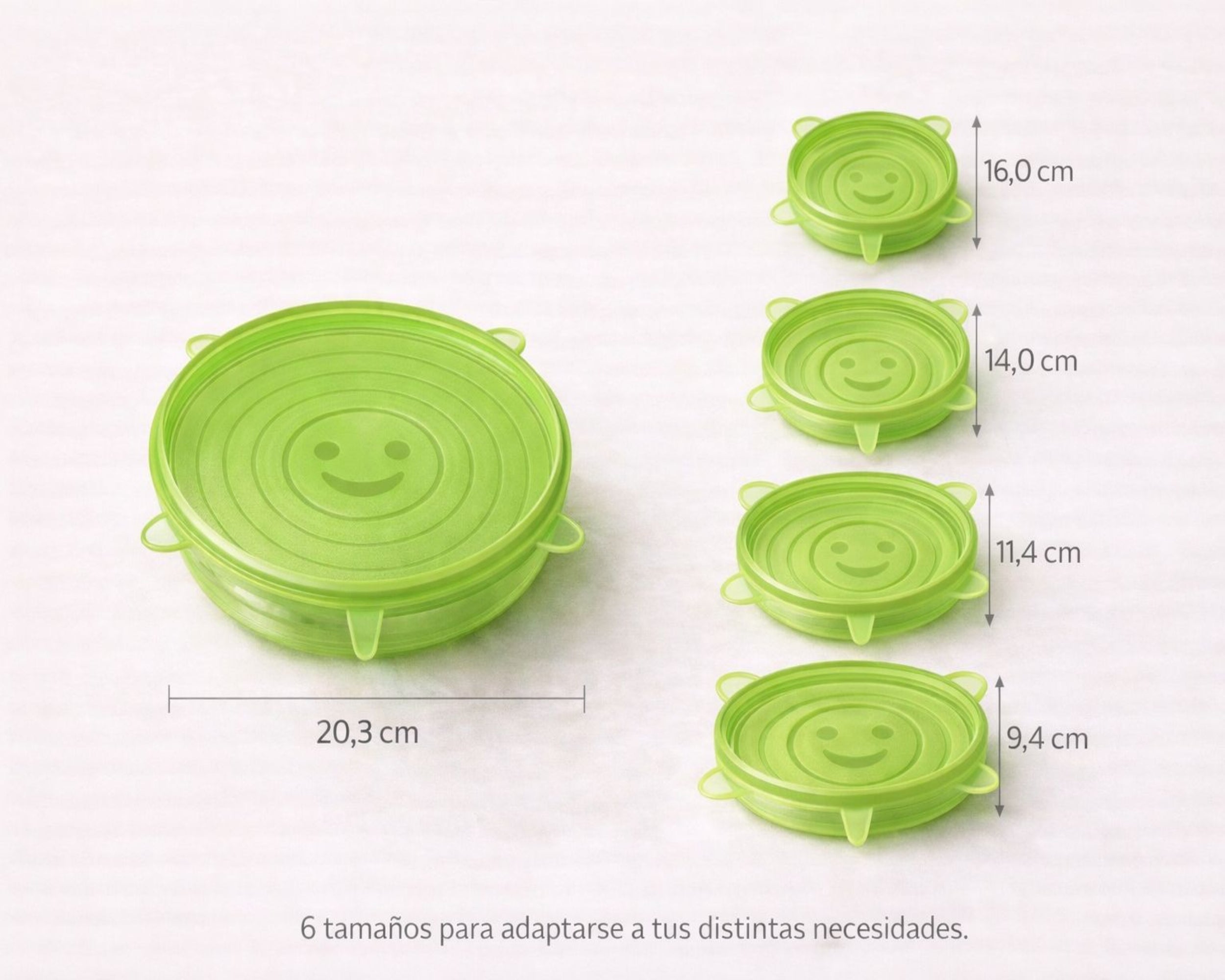 Tapas de Silicona Reutilizables - Pack de 6 Tamaños