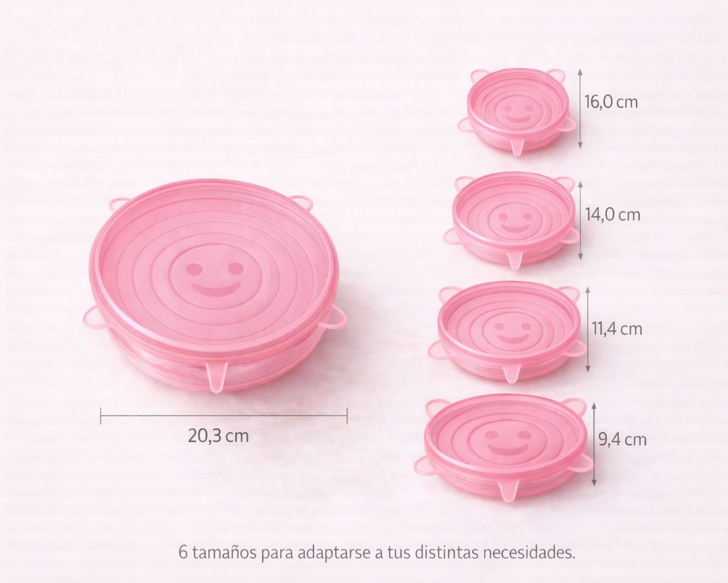 Tapas de Silicona Reutilizables - Pack de 6 Tamaños