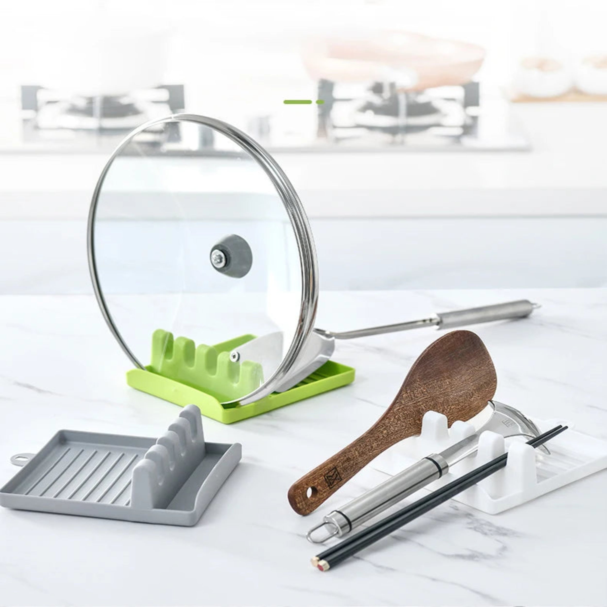 Soporte para Tapa y Utensilio de Cocina