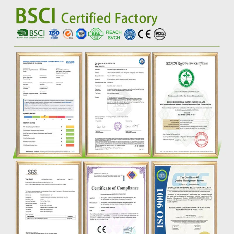 Bolsas de almacenamiento al vacío para alimentos de cocina (para selladora al vacío) 12/15/20/25/28cm