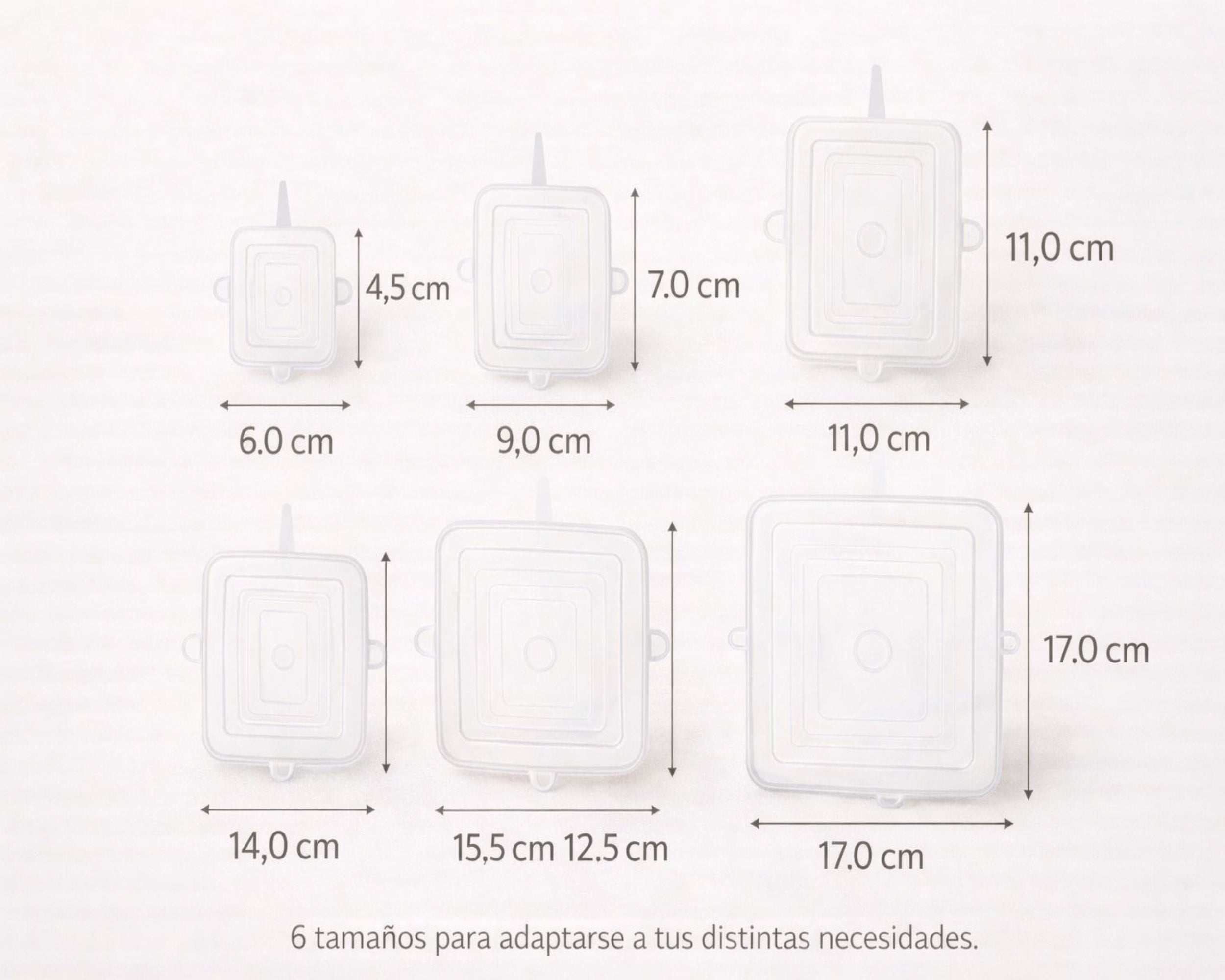 Tapas de Silicona Reutilizables - Pack de 6 Tamaños