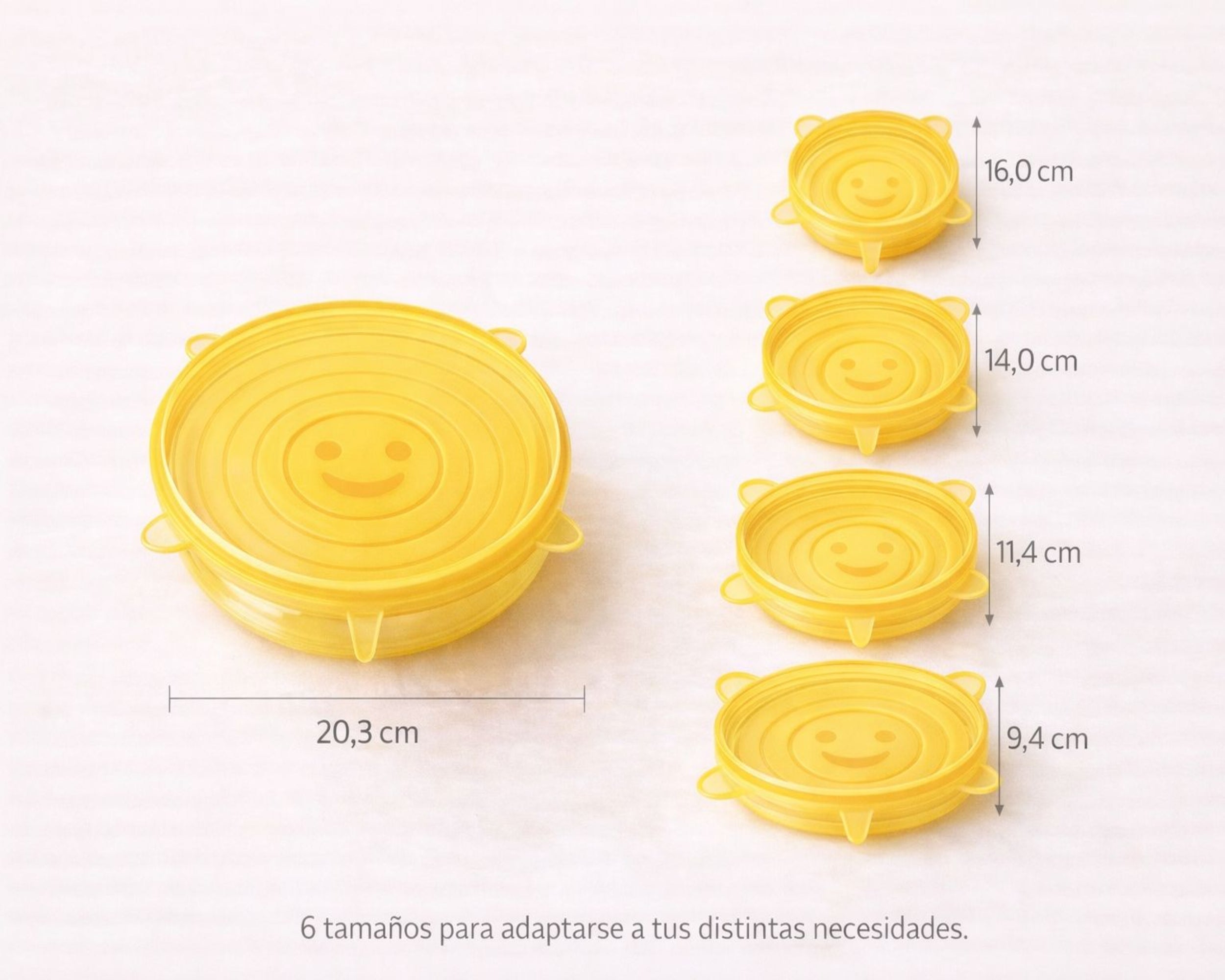 Tapas de Silicona Reutilizables - Pack de 6 Tamaños